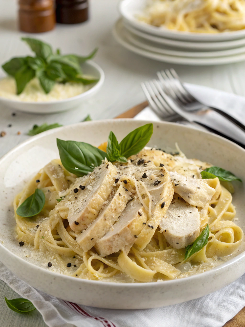 Chicken Alfredo Dish