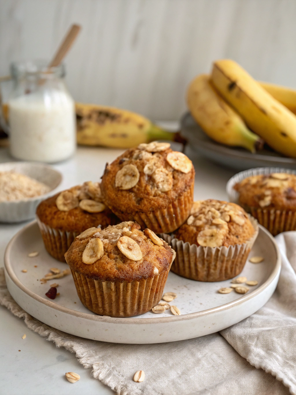 Banana Oatmeal Muffins