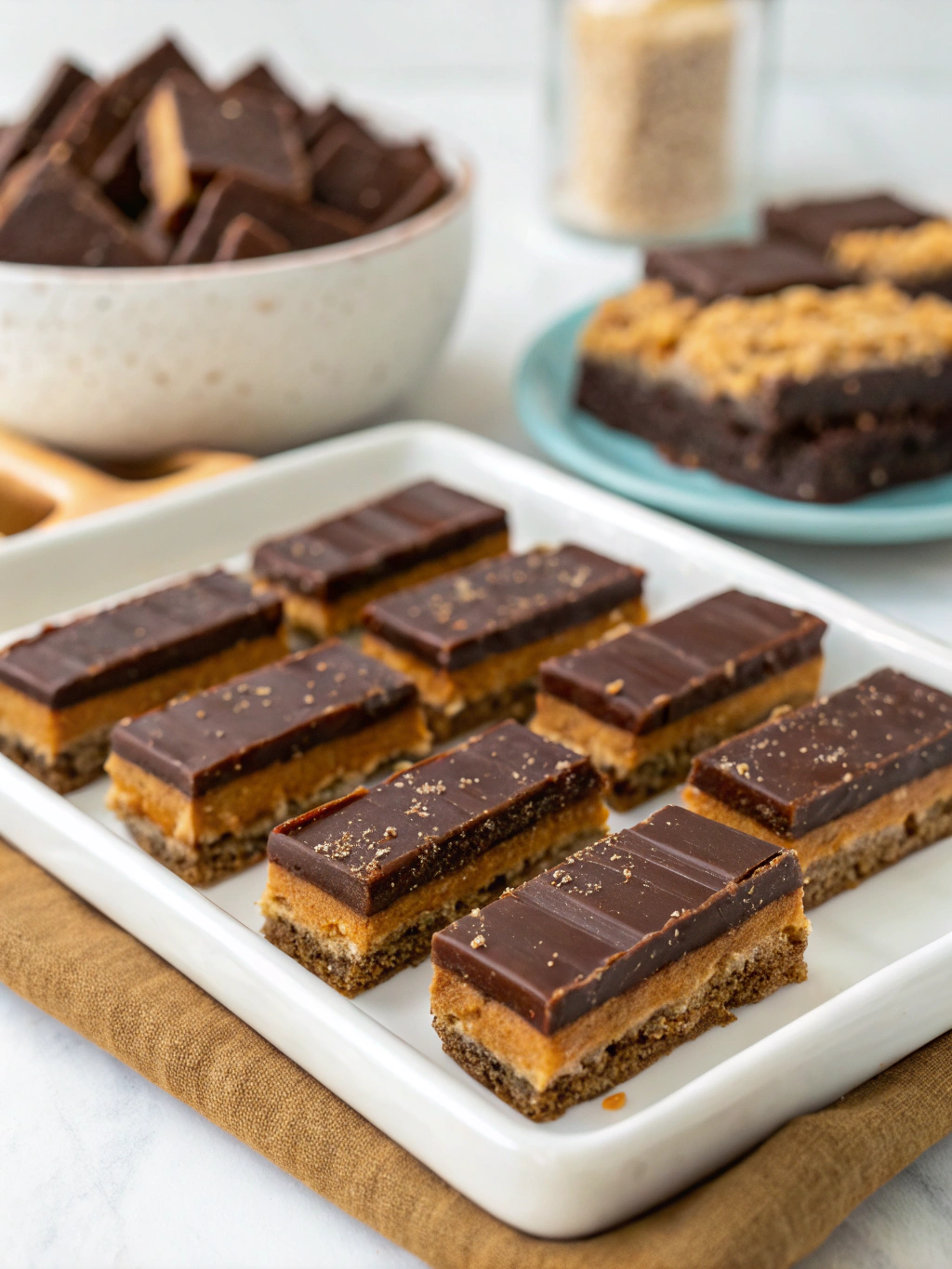 Caramel Chocolate Crunch Bars