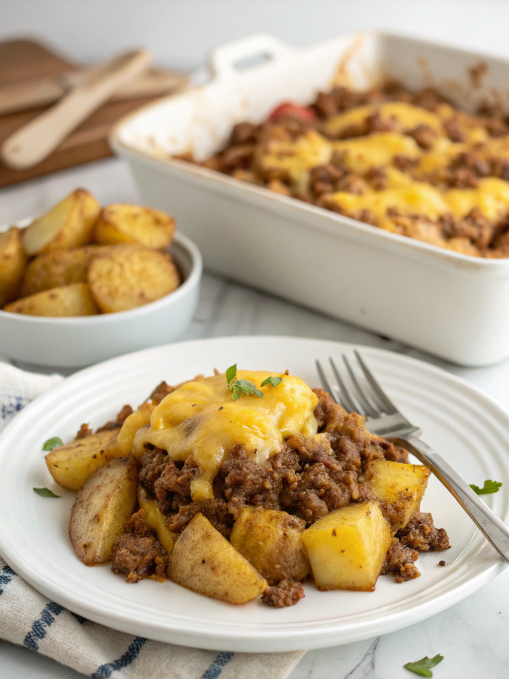 Cheesy Ground Beef and Potatoes