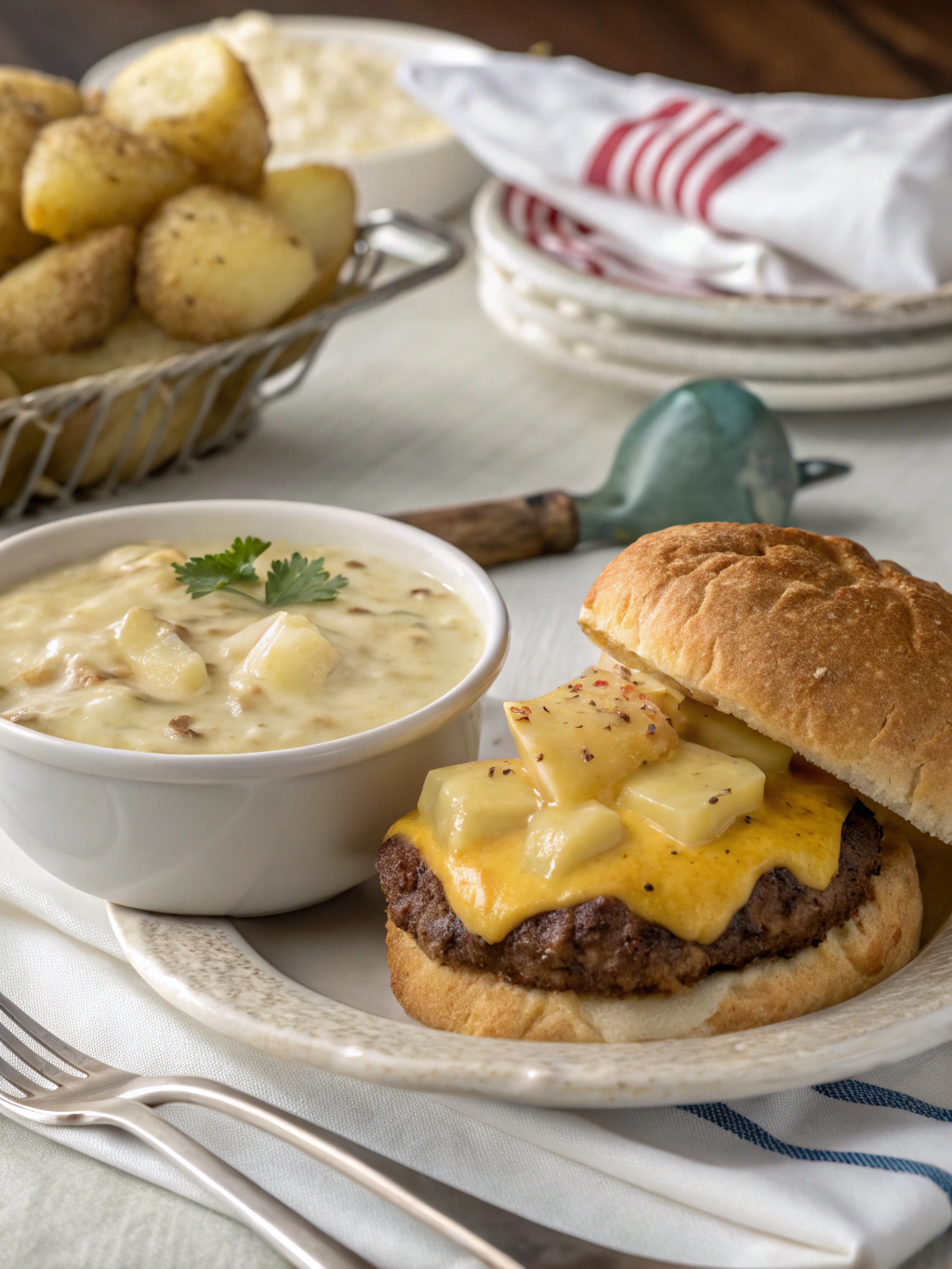 Cheesy Hamburger Potato Soup