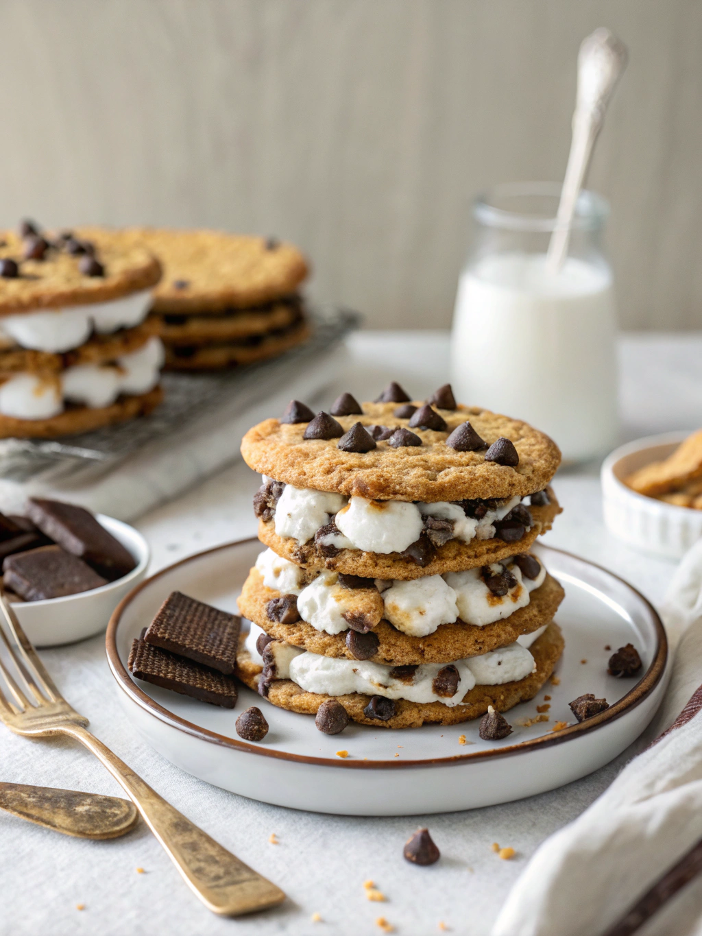Chocolate Chip S’mores Stack