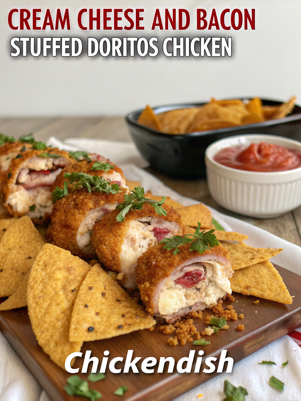 Cream Cheese and Bacon Stuffed Doritos Chicken