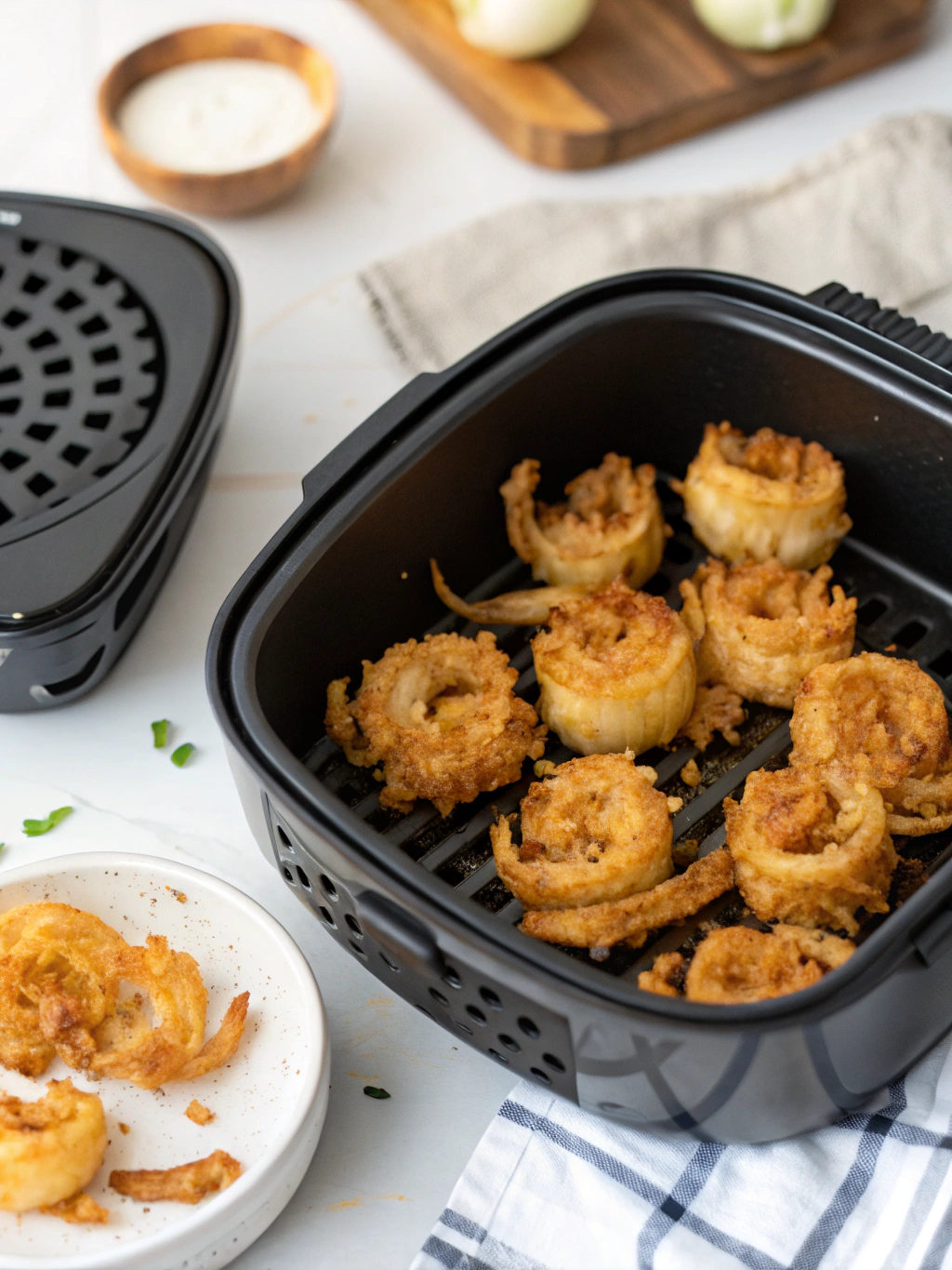 Crispy Mini Blooming Onions in Air Fryer