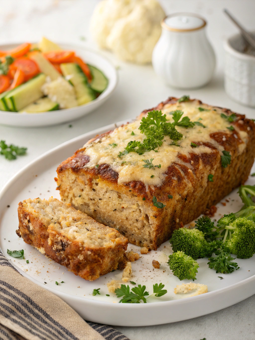 Garlic Parmesan Chicken Meatloaves