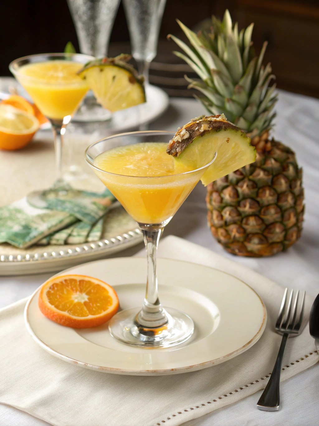 Pineapple Fuzzy Navel Cocktail