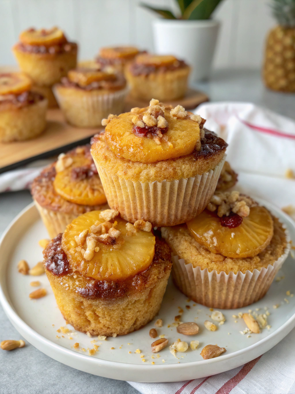 Pineapple Upside-Down Cupcakes