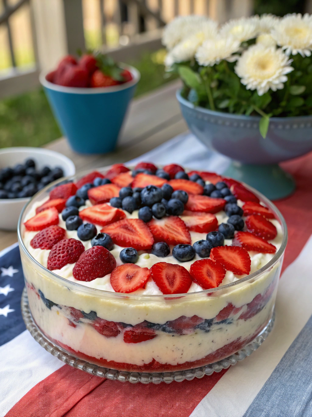 Red White & Blue Cheesecake Salad