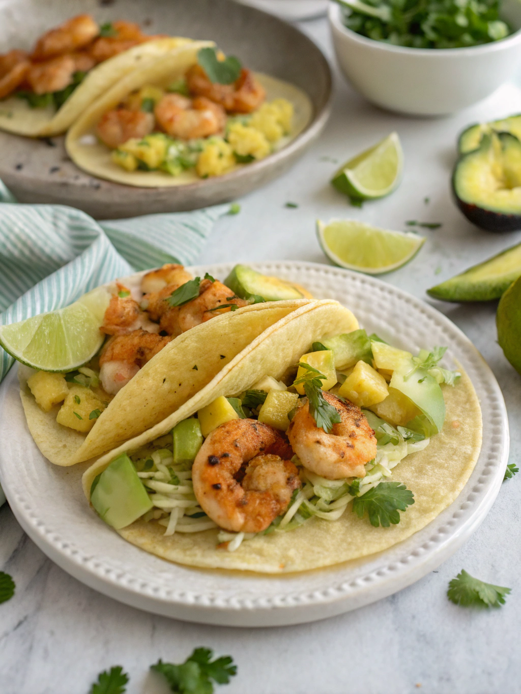 Shrimp Tacos with Pineapple Salsa