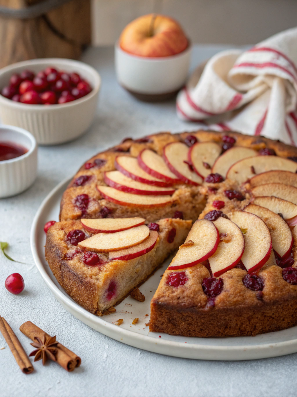 Apple Cranberry Cake