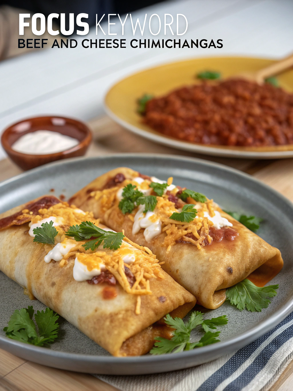Beef and Cheese Chimichangas