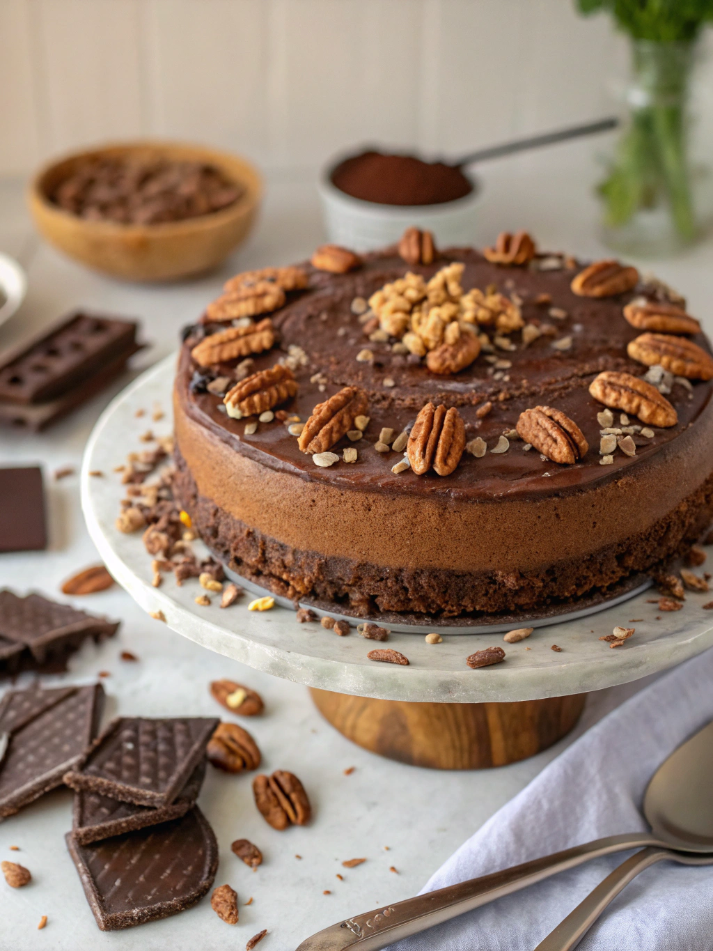 Chocolate Pecan Dream Cake
