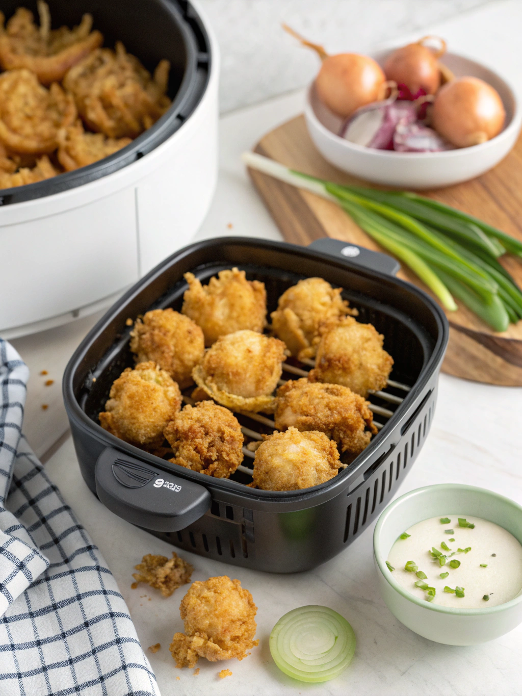 Crispy Mini Blooming Onions in Air Fryer