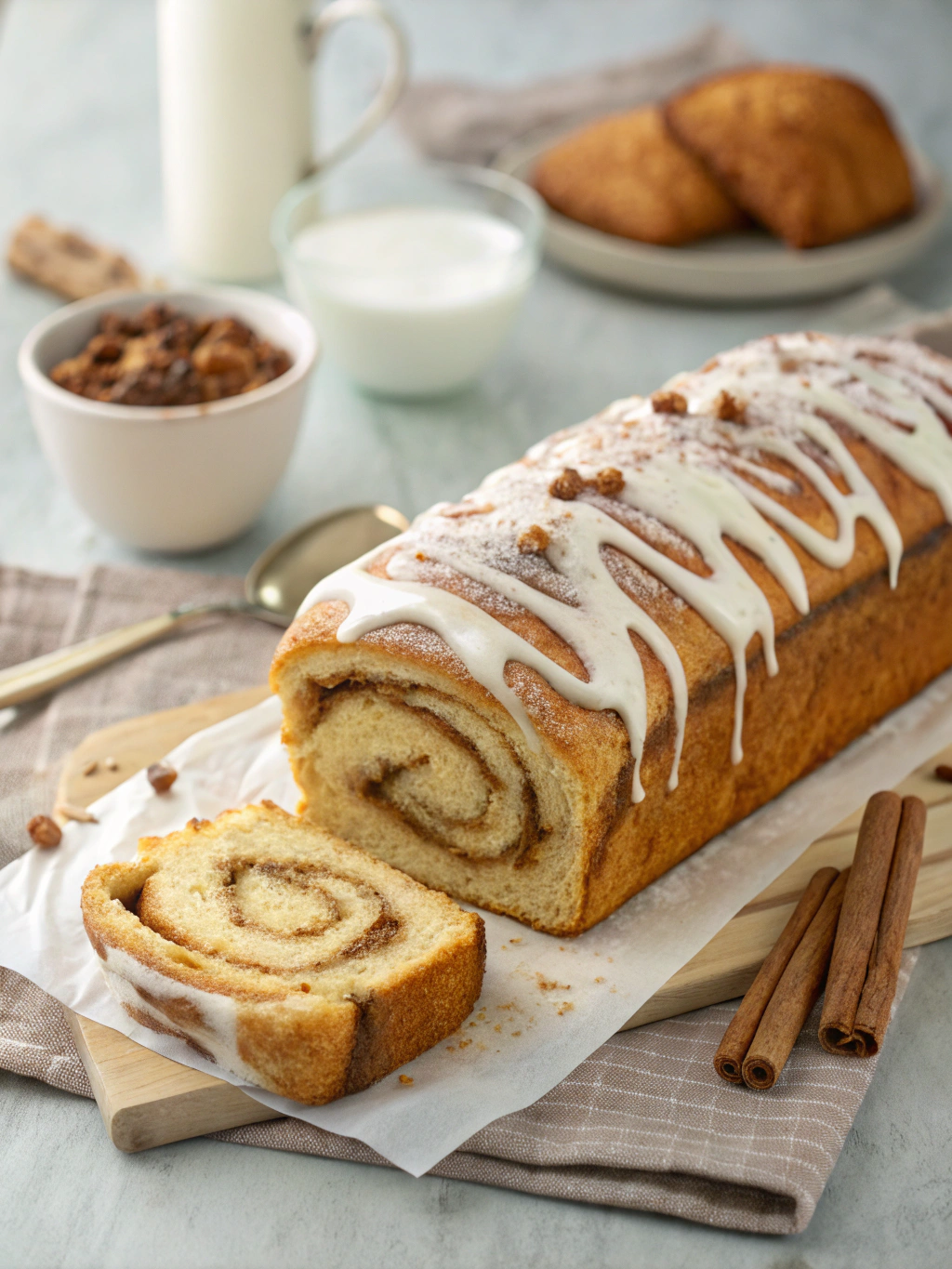 Dollywood Cinnamon Bread with Icing