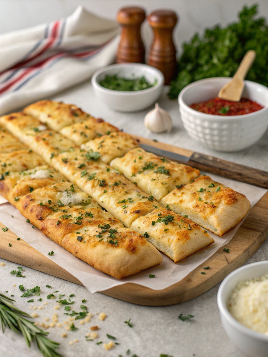 Garlic Breadstick Pizza