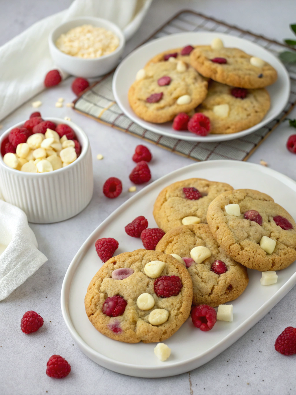Gooey Raspberry White Chocolate Cookies Recipe