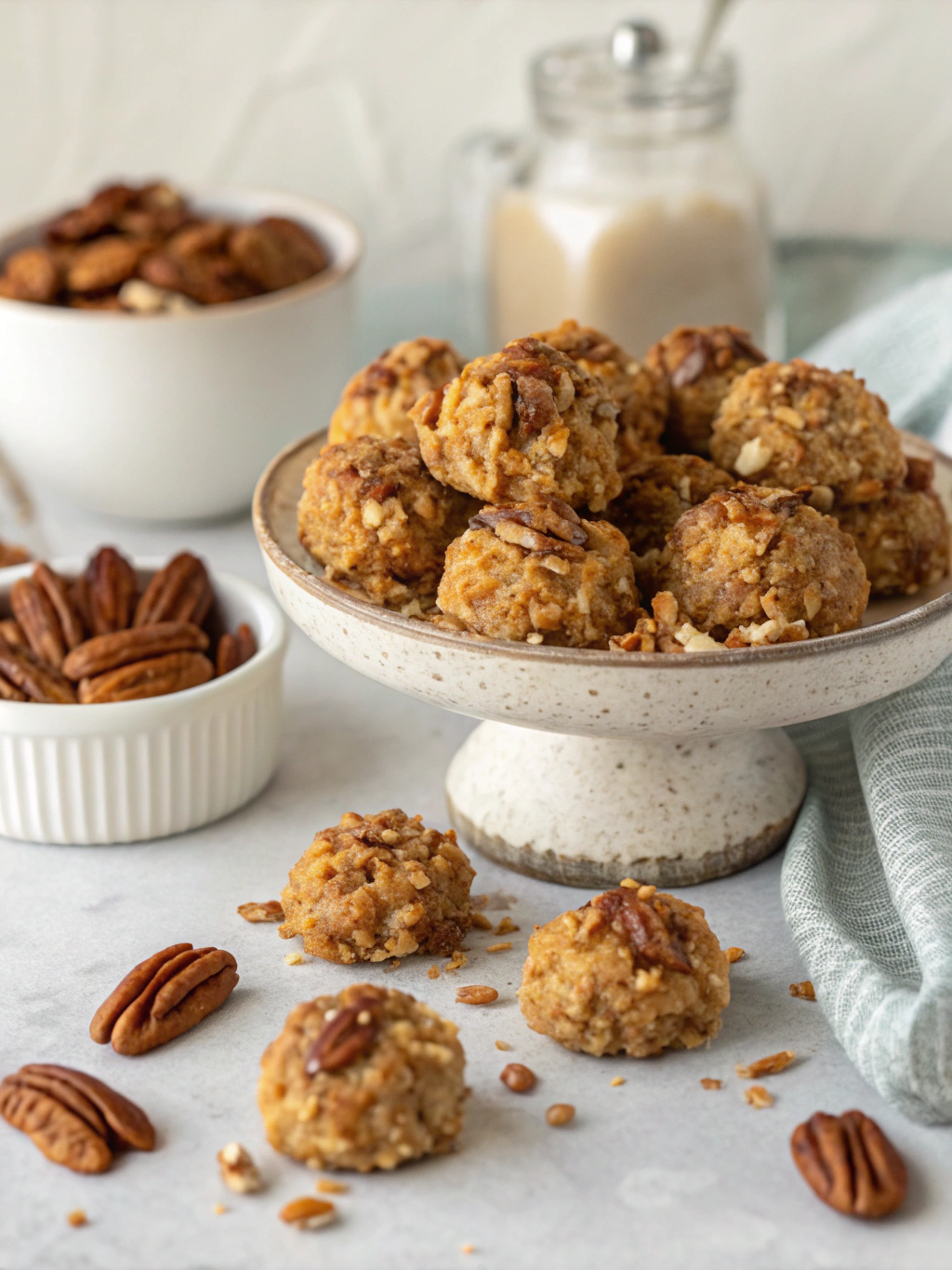 No-Bake Coconut Pecan Praline Cookies
