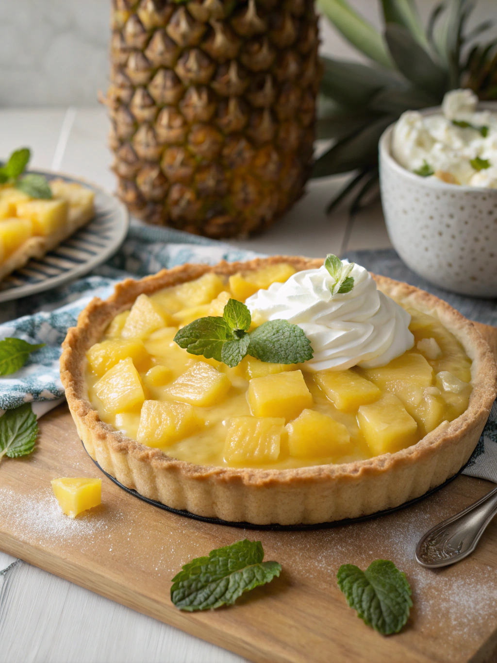 Pineapple Cream Cheese Pie – Creamy & Refreshing