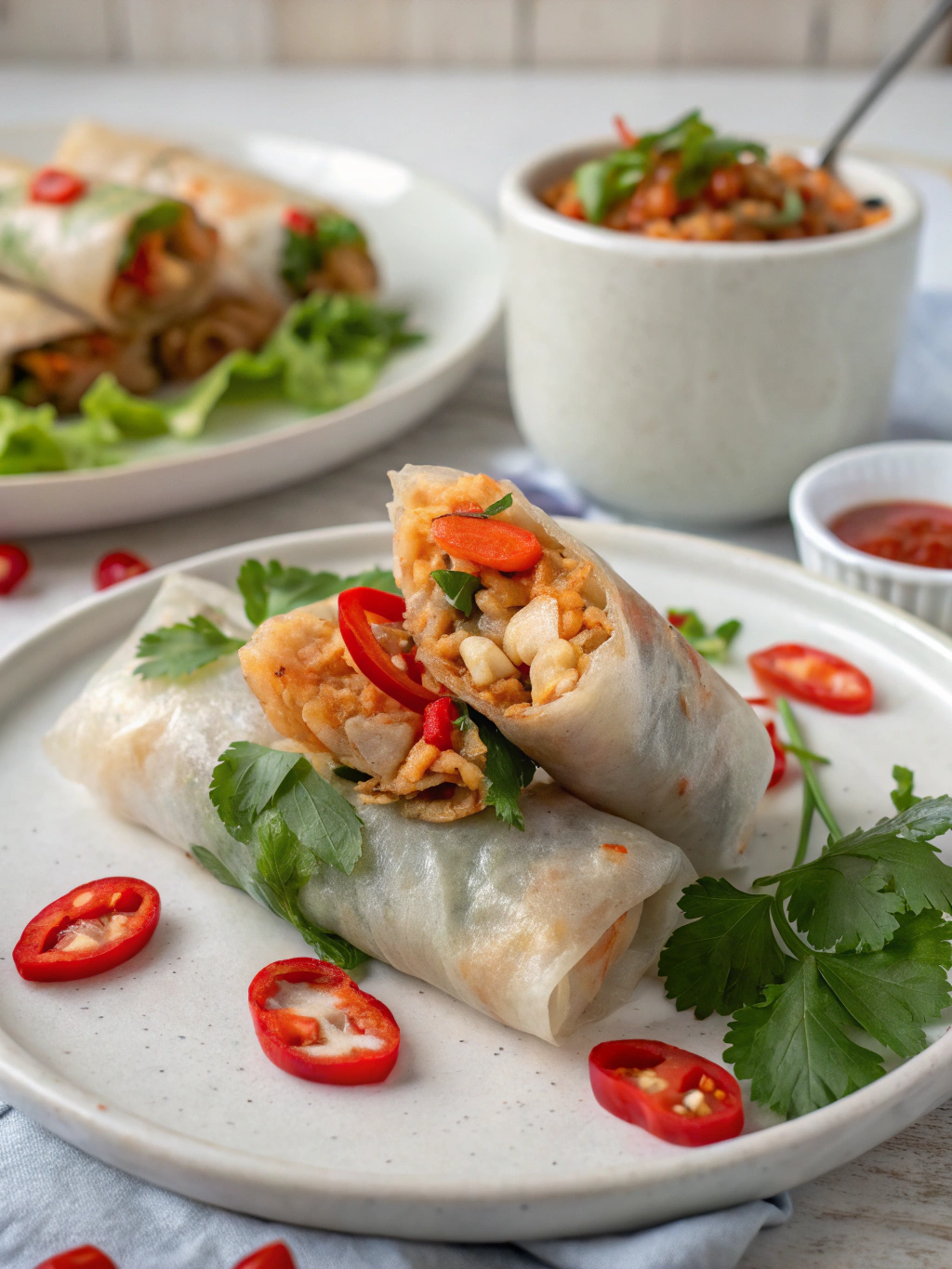 Spicy Chicken Spring Rolls