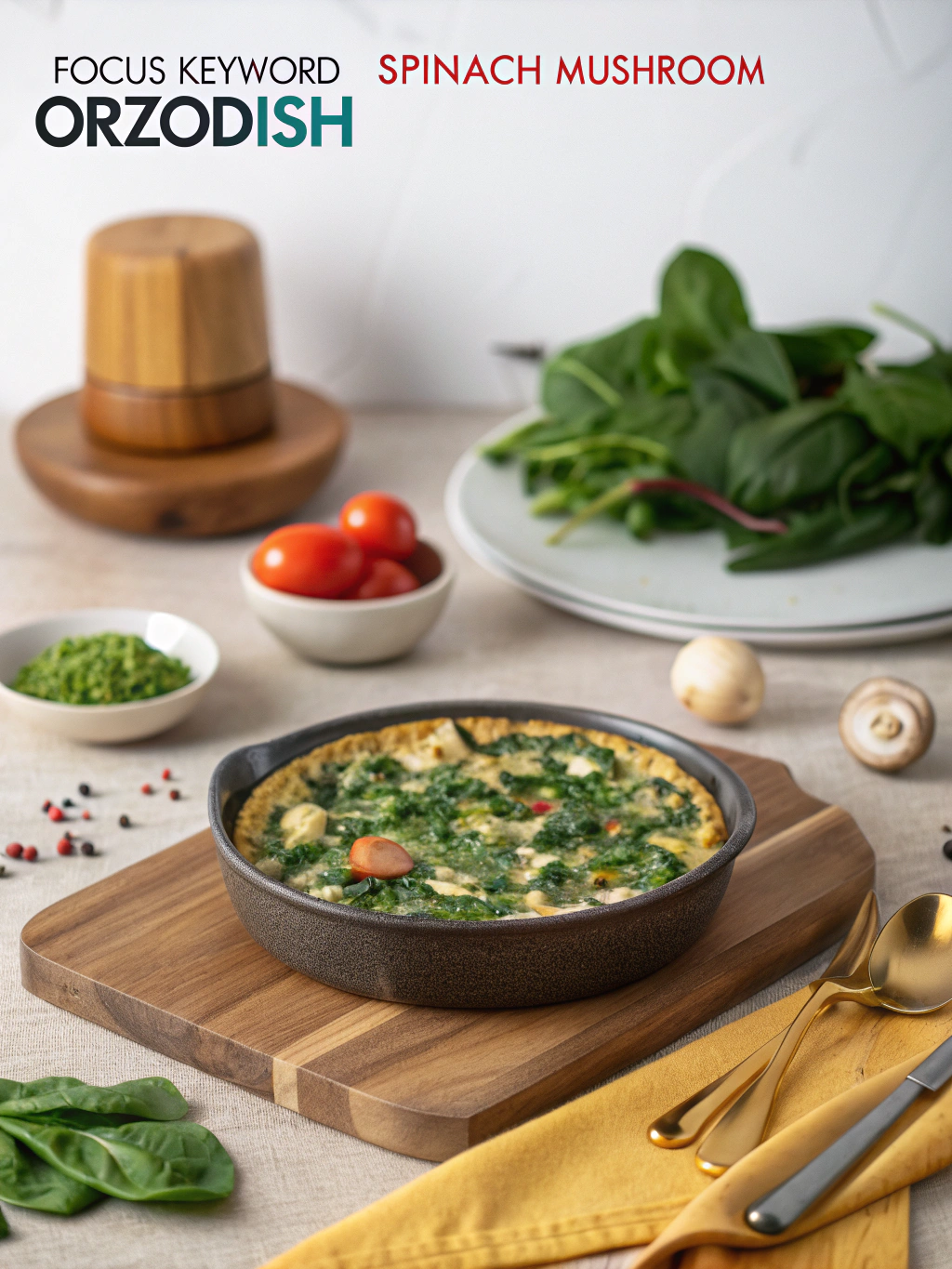 Spinach Mushroom Orzo