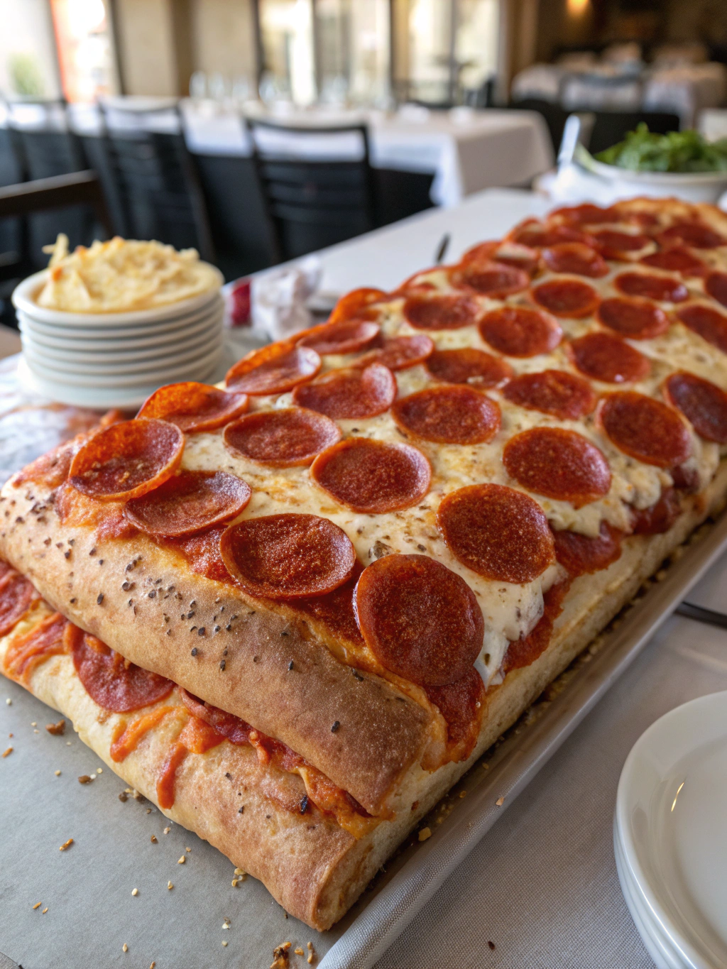 Tremendous Loaded Pepperoni Pizza Stromboli