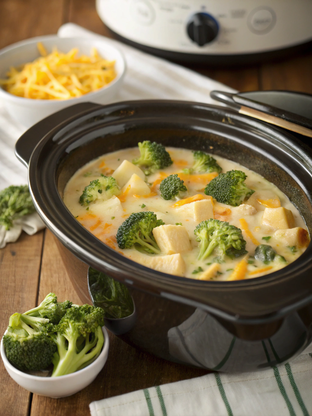 Crockpot Potato Broccoli Cheddar Soup