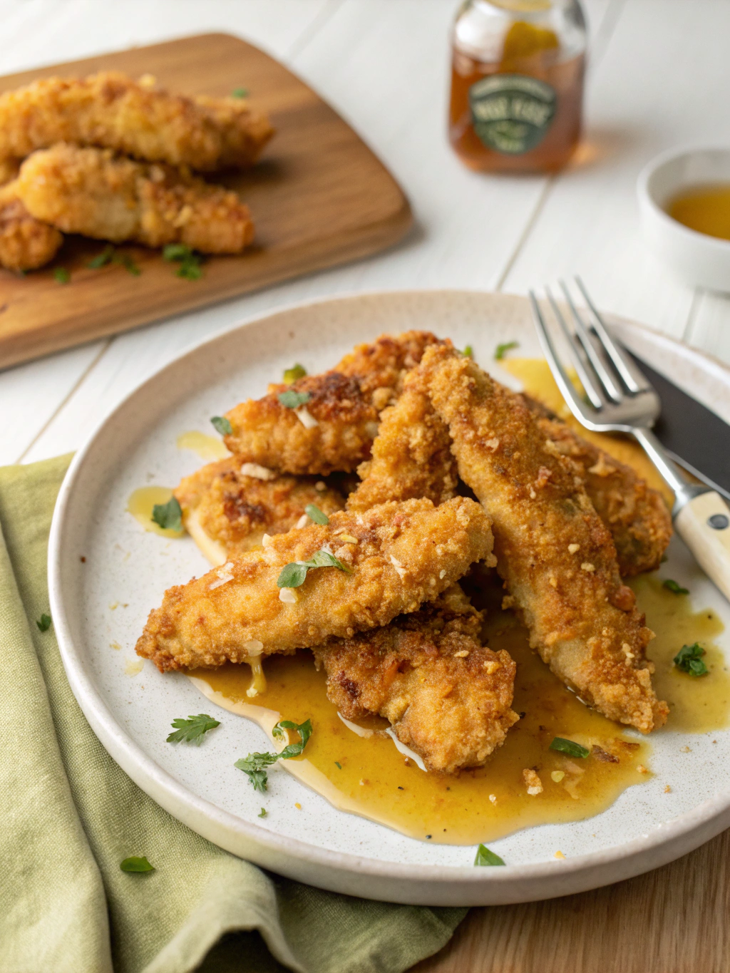 Air Fryer Honey Butter Garlic Chicken Tenders