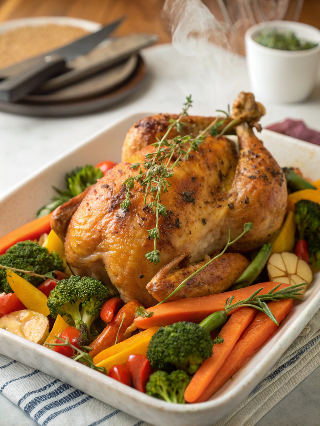 Garlic Herb Roasted Chicken with Vegetables