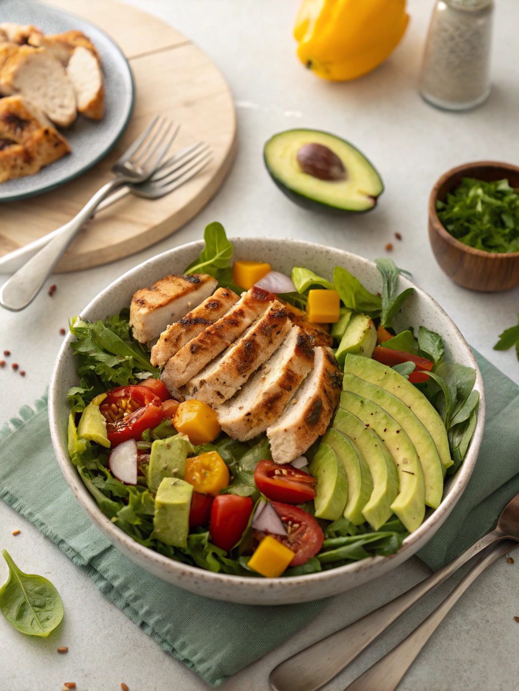 Grilled Chicken & Avocado Salad Bowl
