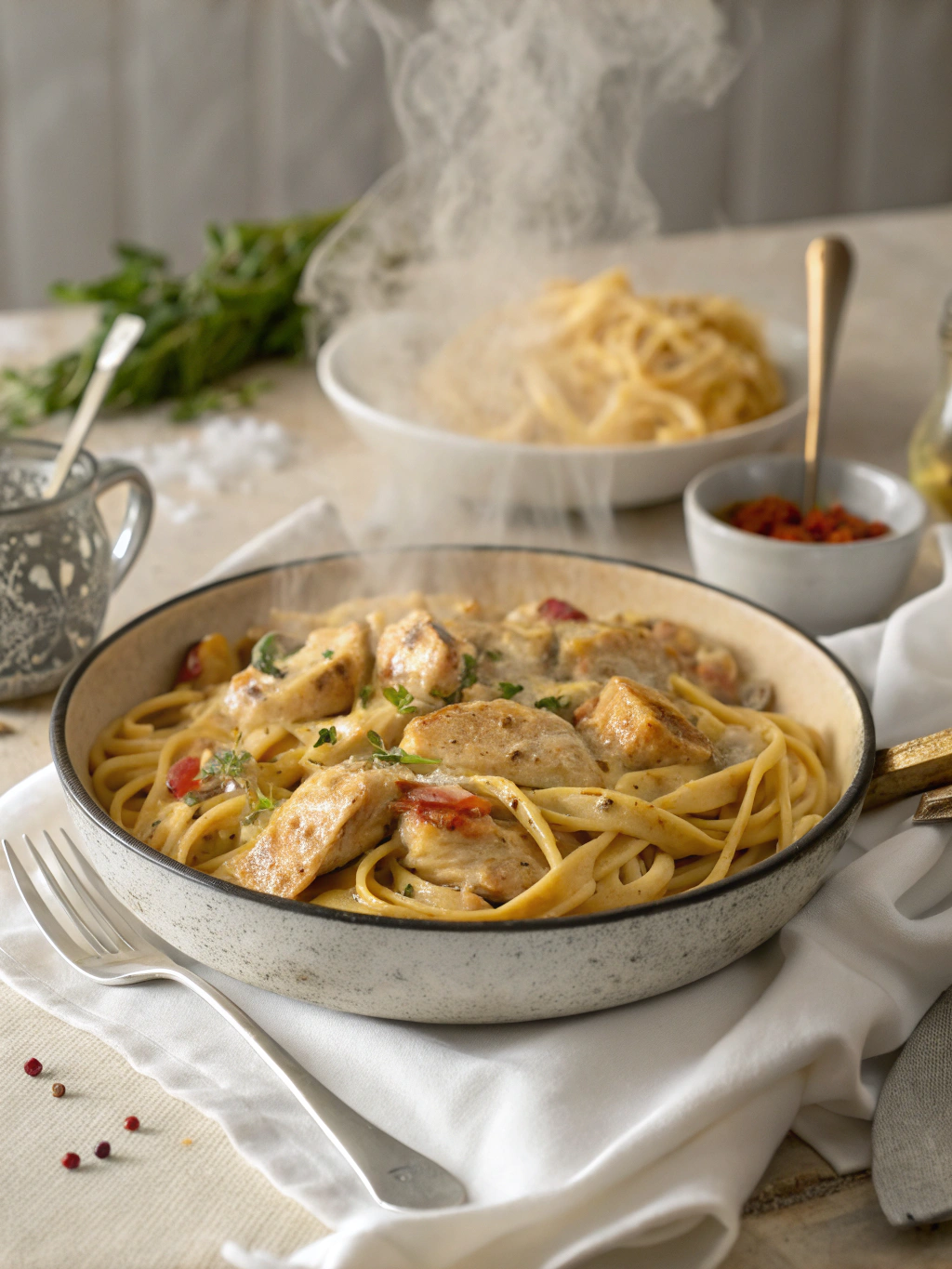 One-Pot Creamy Cajun Chicken Alfredo