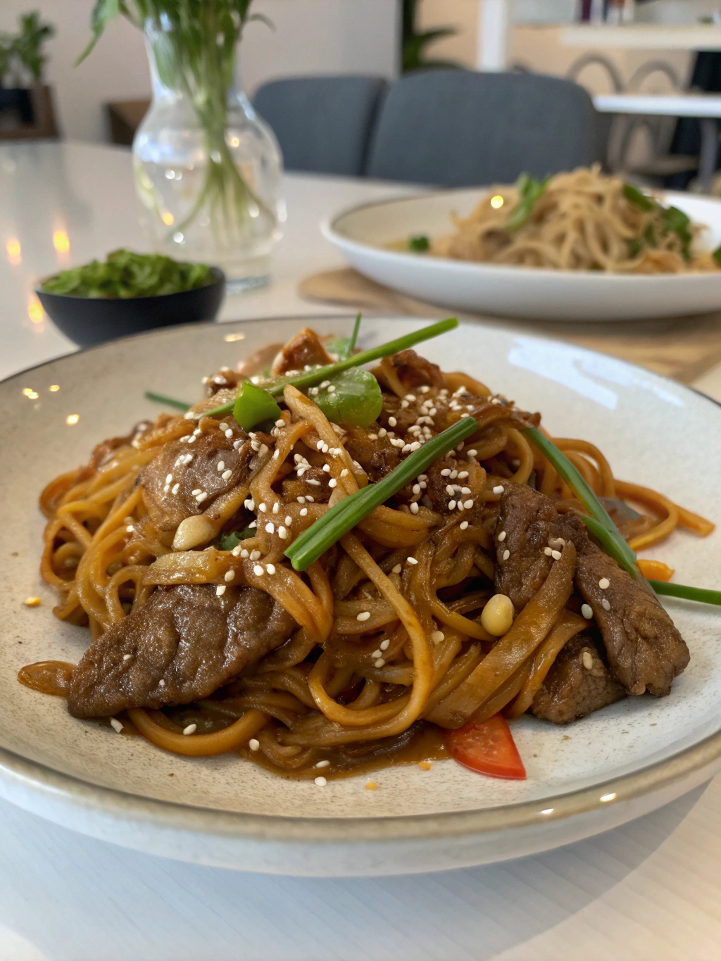 Sticky Beef Noodles